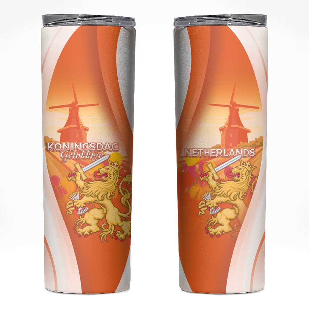 Netherlands Koninginnedag Skinny Tumbler Nederland Windmill Lion Heritage