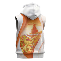 Netherlands Koninginnedag Sleeveless Zip Hoodie Nederland Windmill Lion Heritage