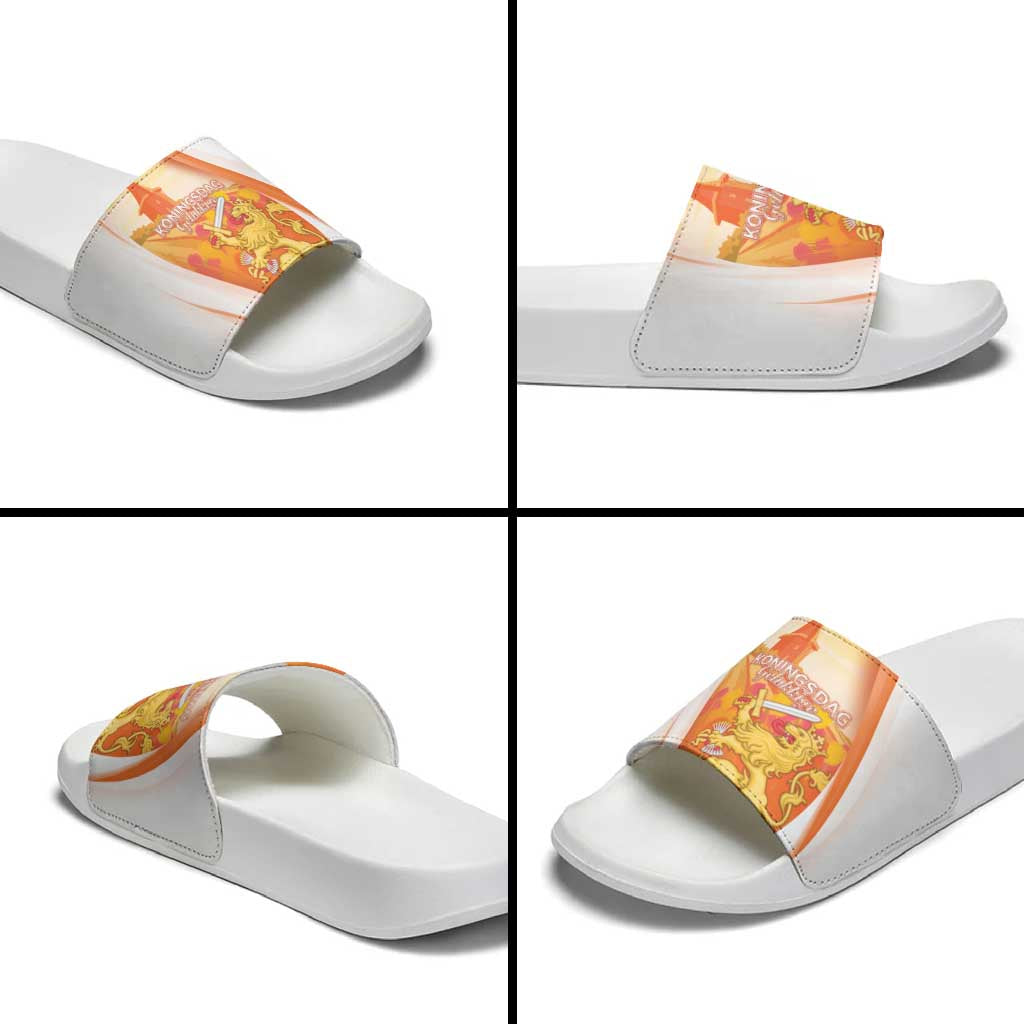Netherlands Koninginnedag Slide Sandals Nederland Windmill Lion Heritage