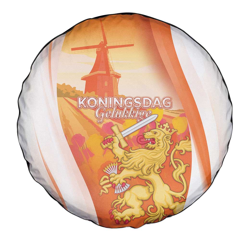 Netherlands Koninginnedag Spare Tire Cover Nederland Windmill Lion Heritage