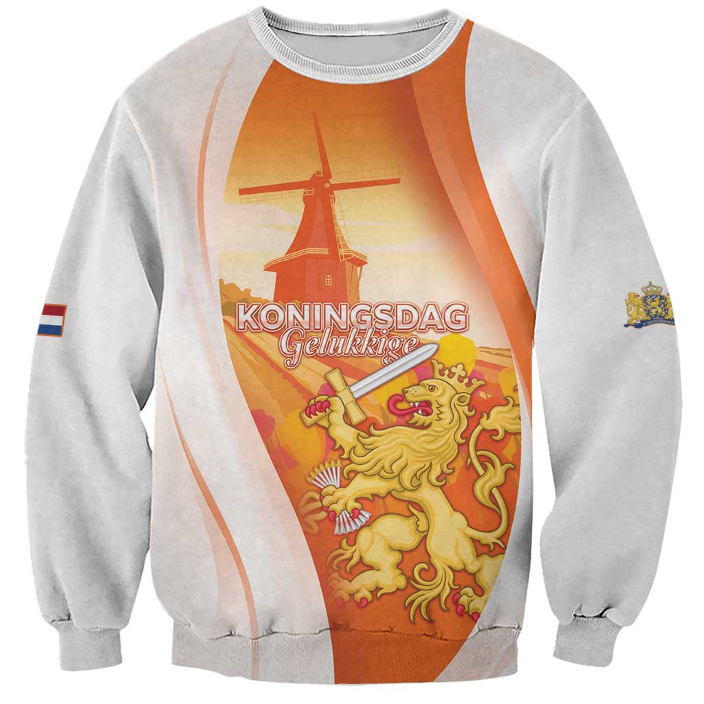 Netherlands Koninginnedag Sweatshirt Nederland Windmill Lion Heritage