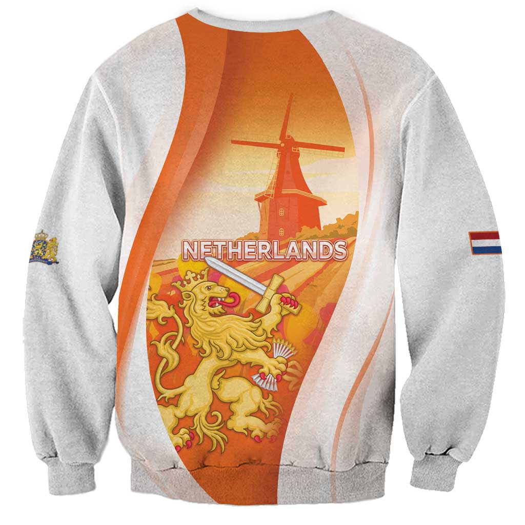 Netherlands Koninginnedag Sweatshirt Nederland Windmill Lion Heritage