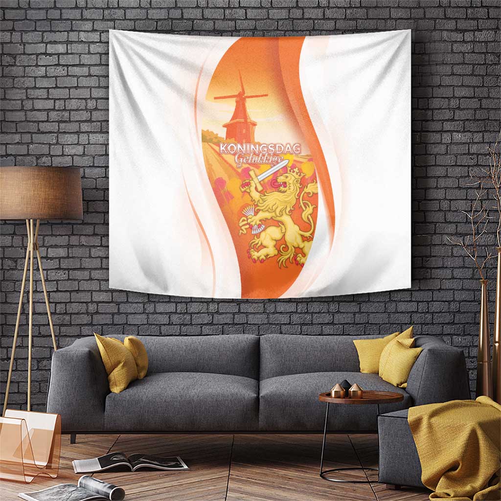 Netherlands Koninginnedag Tapestry Nederland Windmill Lion Heritage