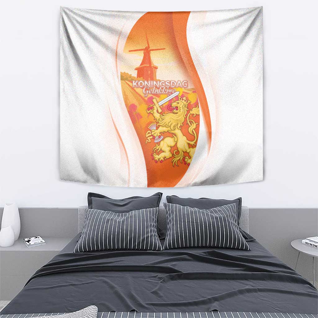 Netherlands Koninginnedag Tapestry Nederland Windmill Lion Heritage