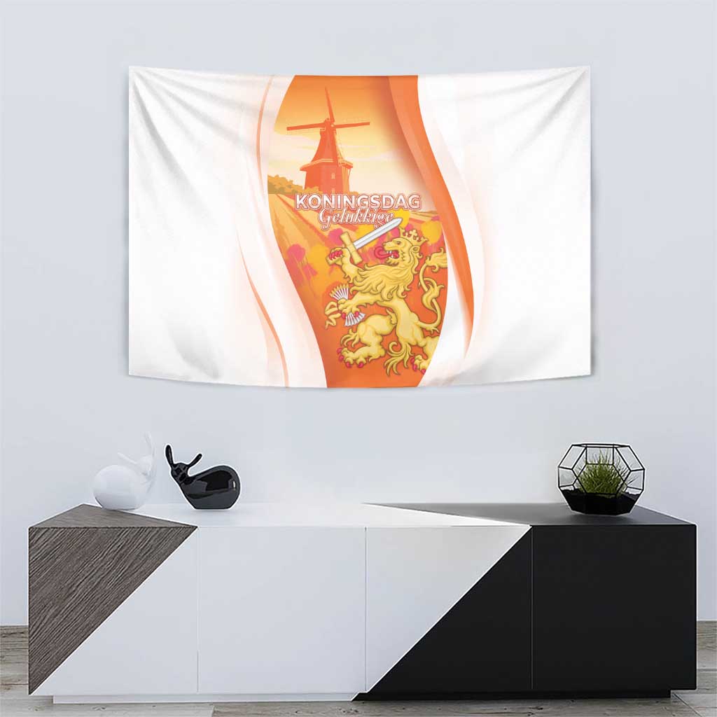 Netherlands Koninginnedag Tapestry Nederland Windmill Lion Heritage