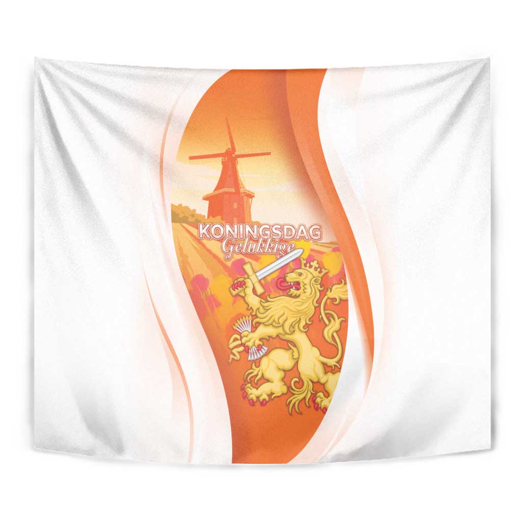 Netherlands Koninginnedag Tapestry Nederland Windmill Lion Heritage