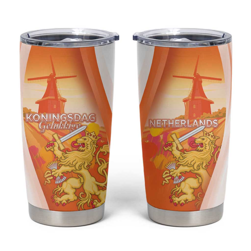 Netherlands Koninginnedag Tumbler Cup Nederland Windmill Lion Heritage