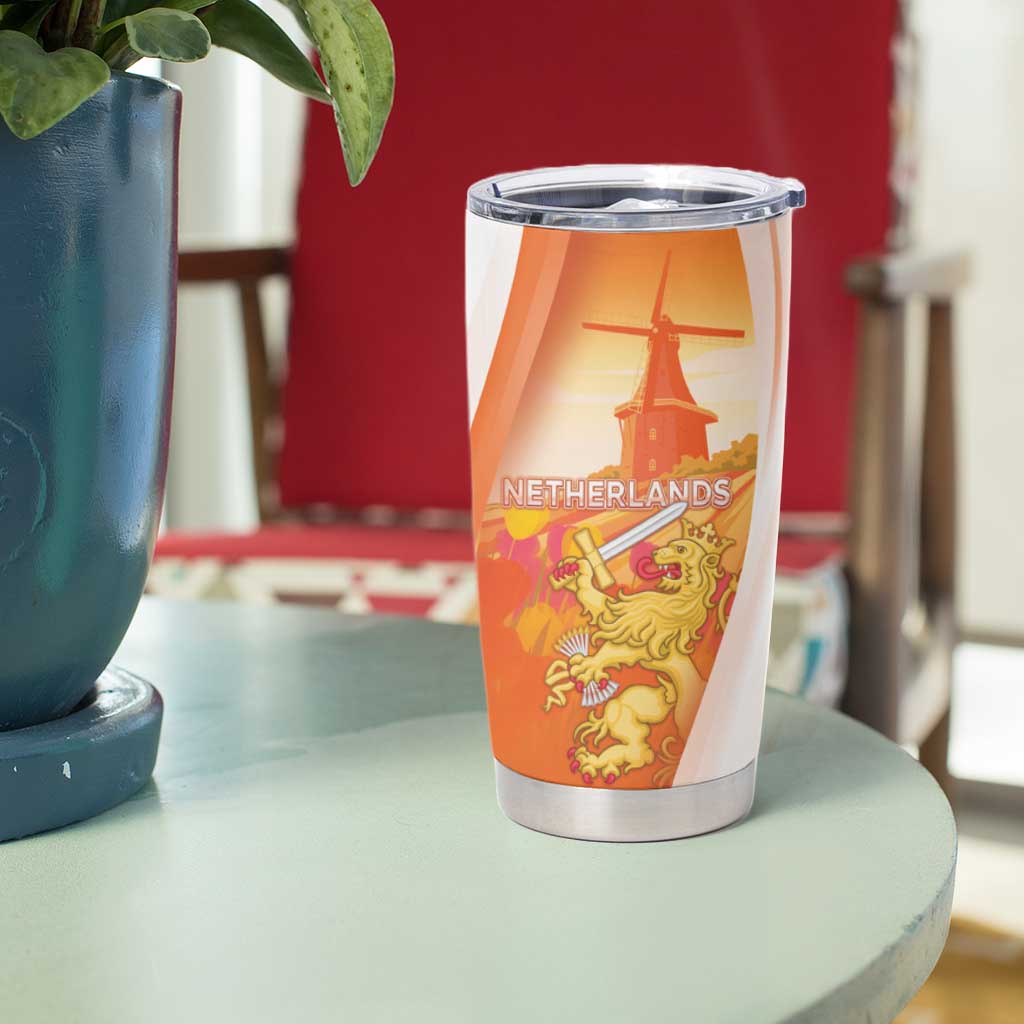 Netherlands Koninginnedag Tumbler Cup Nederland Windmill Lion Heritage
