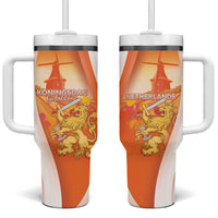 Netherlands Koninginnedag Tumbler With Handle Nederland Windmill Lion Heritage