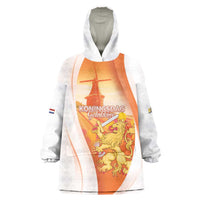 Netherlands Koninginnedag Wearable Blanket Hoodie Nederland Windmill Lion Heritage