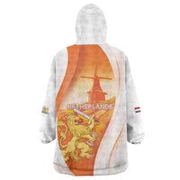 Netherlands Koninginnedag Wearable Blanket Hoodie Nederland Windmill Lion Heritage
