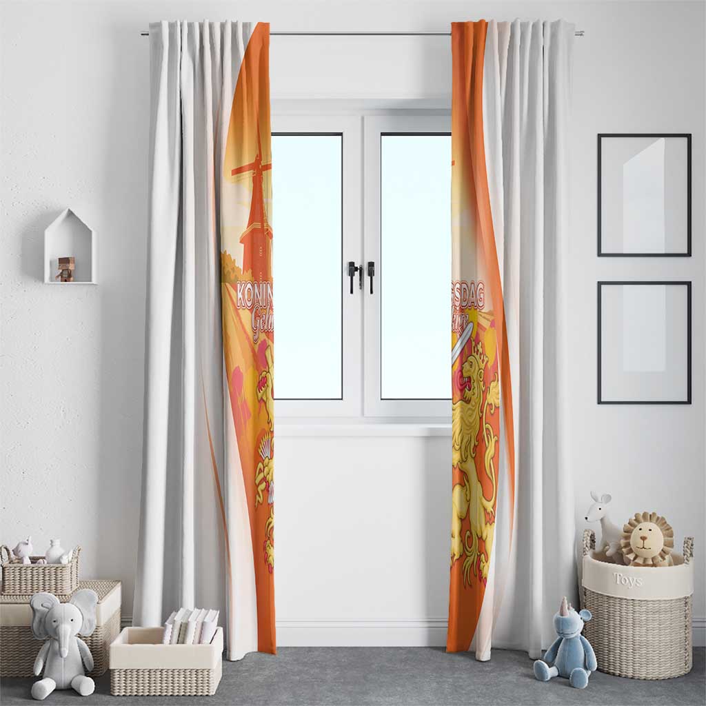 Netherlands Koninginnedag Window Curtain Nederland Windmill Lion Heritage