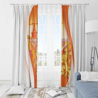 Netherlands Koninginnedag Window Curtain Nederland Windmill Lion Heritage