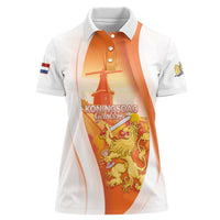 Netherlands Koninginnedag Women Polo Shirt Nederland Windmill Lion Heritage