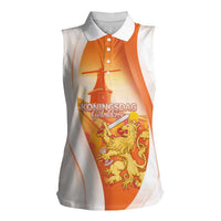 Netherlands Koninginnedag Women Sleeveless Polo Shirt Nederland Windmill Lion Heritage