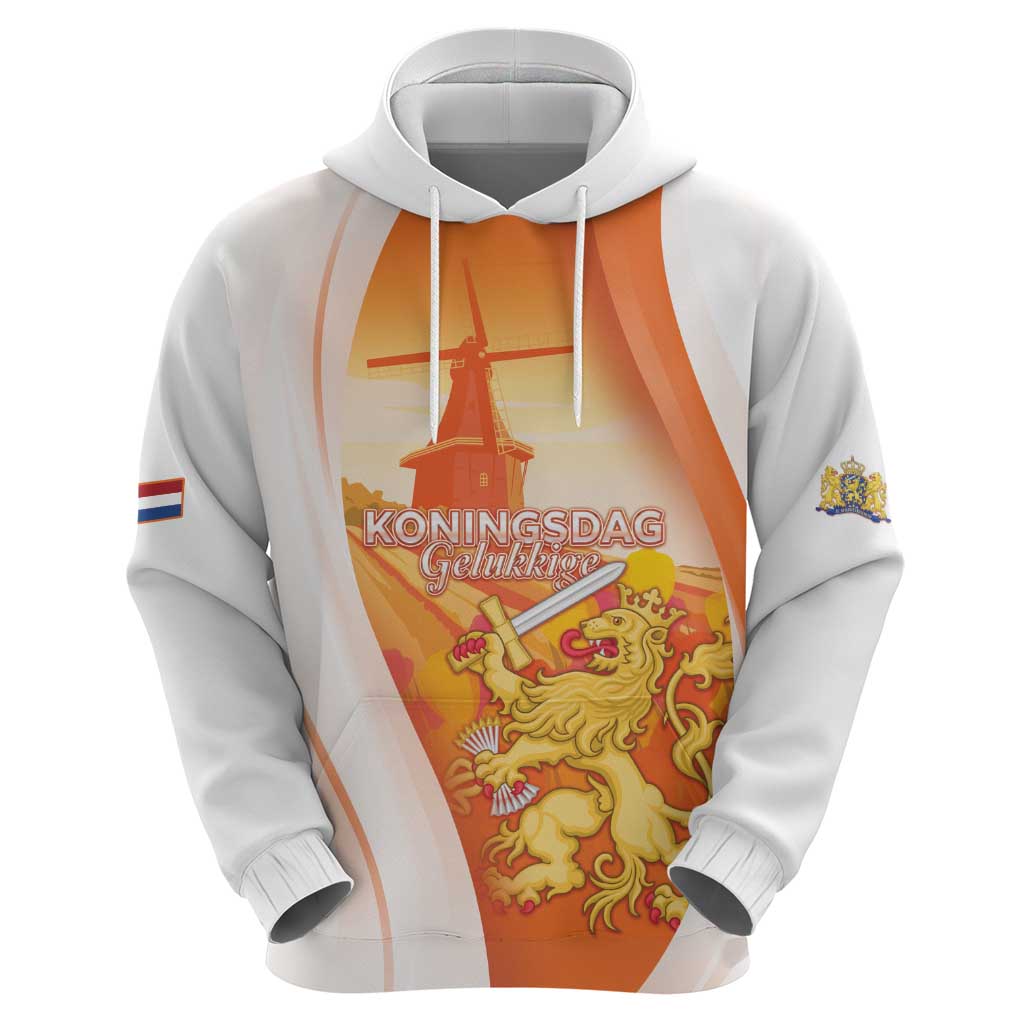 Netherlands Koninginnedag Zip Hoodie Nederland Windmill Lion Heritage