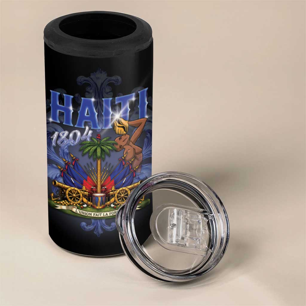 Haiti 1804 4 in 1 Can Cooler Tumbler Haitian Heritage Month