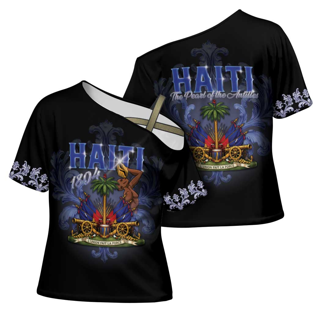 Haiti 1804 Cross Shoulder Shirt Haitian Heritage Month