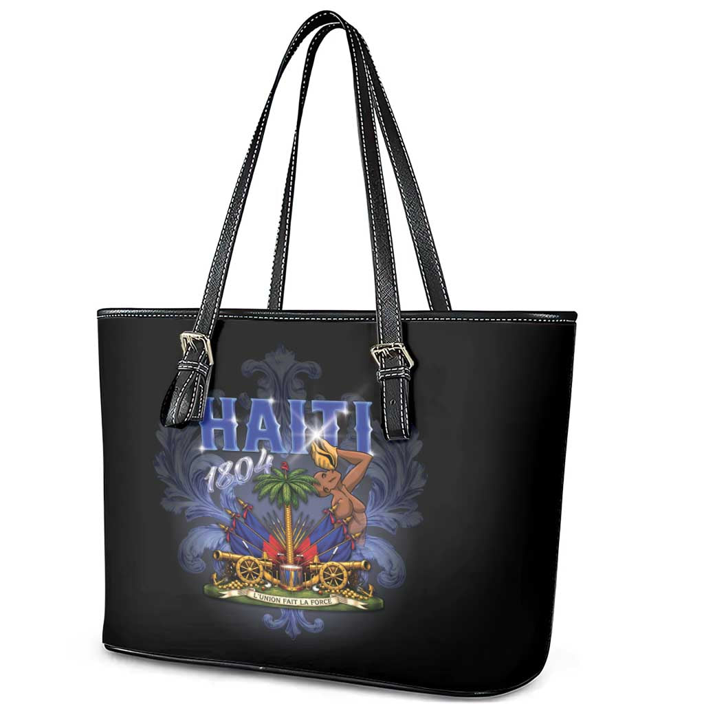 Haiti 1804 Leather Tote Bag Haitian Heritage Month