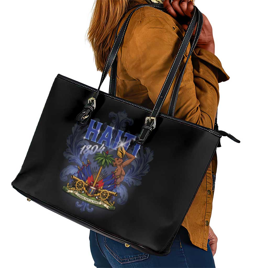 Haiti 1804 Leather Tote Bag Haitian Heritage Month