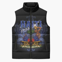 Haiti 1804 Sleeveless Puffer Jacket Haitian Heritage Month