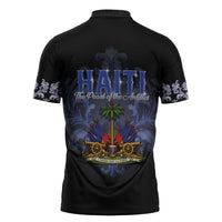 Haiti 1804 Zipper Polo Shirt Haitian Heritage Month