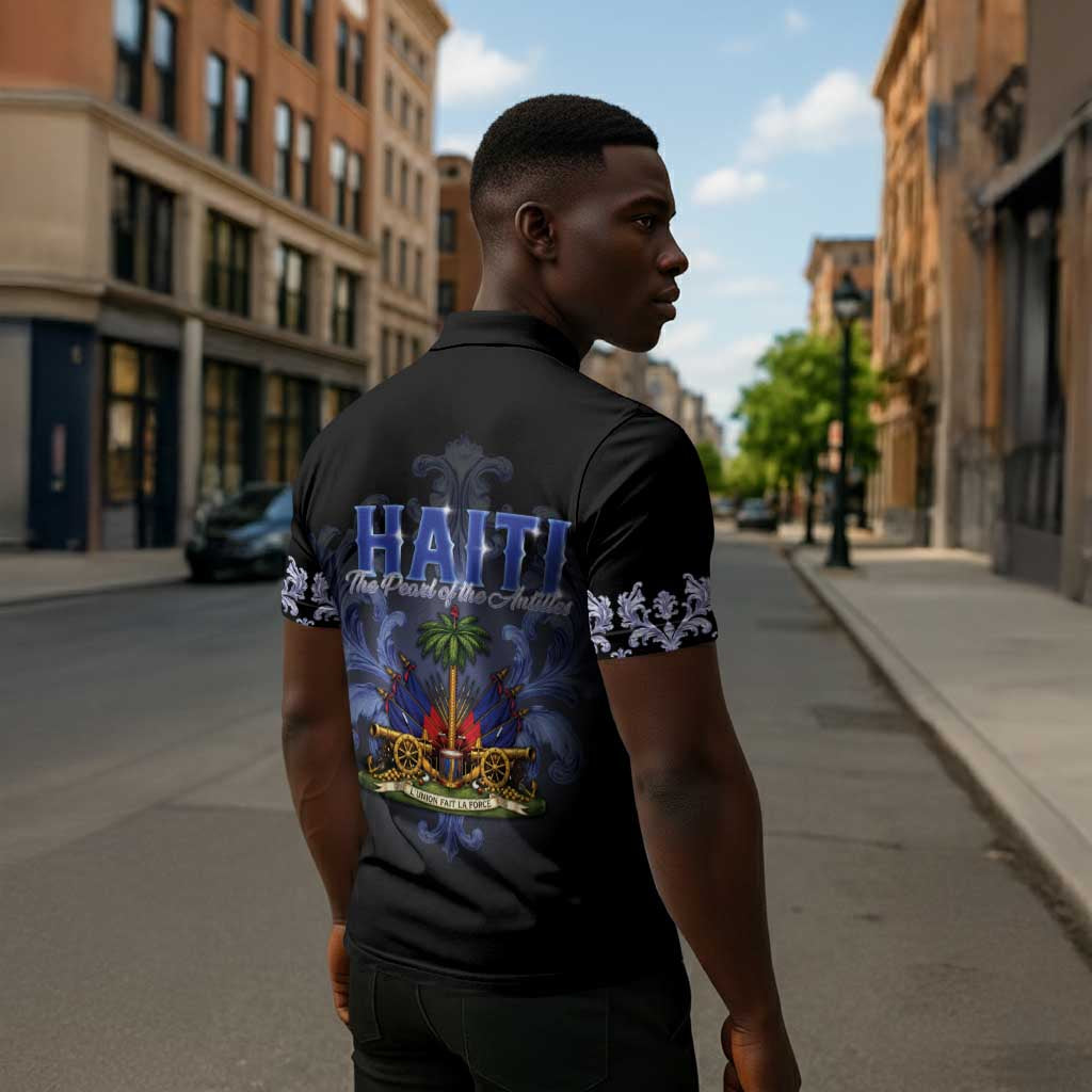 Haiti 1804 Zipper Polo Shirt Haitian Heritage Month