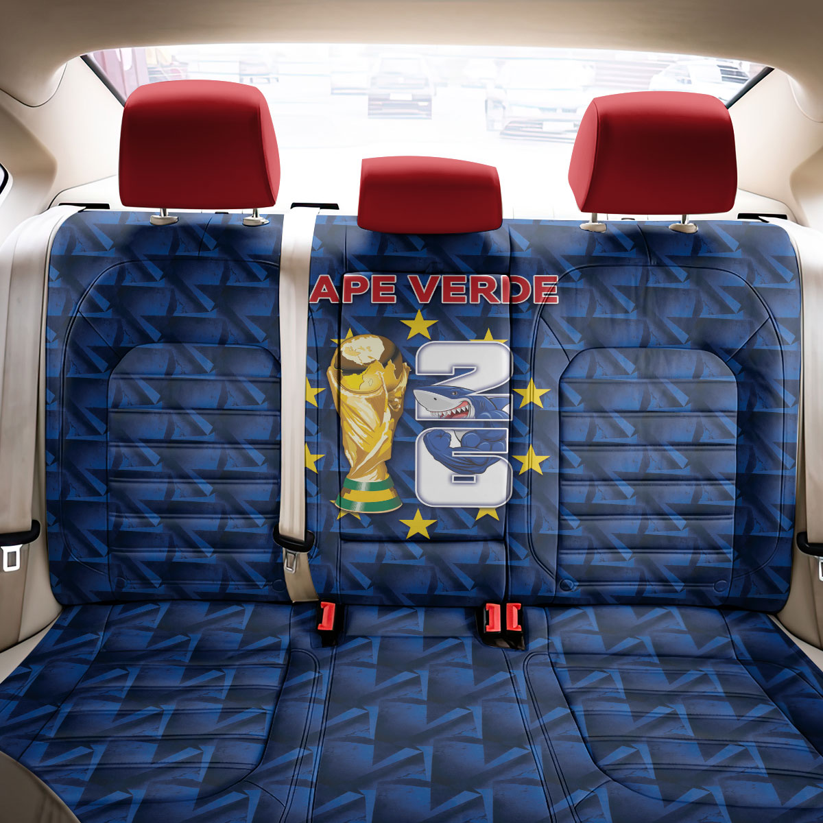 Cabo Verde Football 2026 Back Car Seat Cover Road To Glory