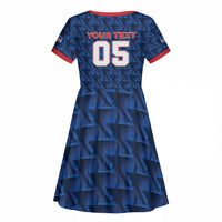 Custom Cabo Verde Football 2026 Kid Short Sleeve Dress Road To Glory