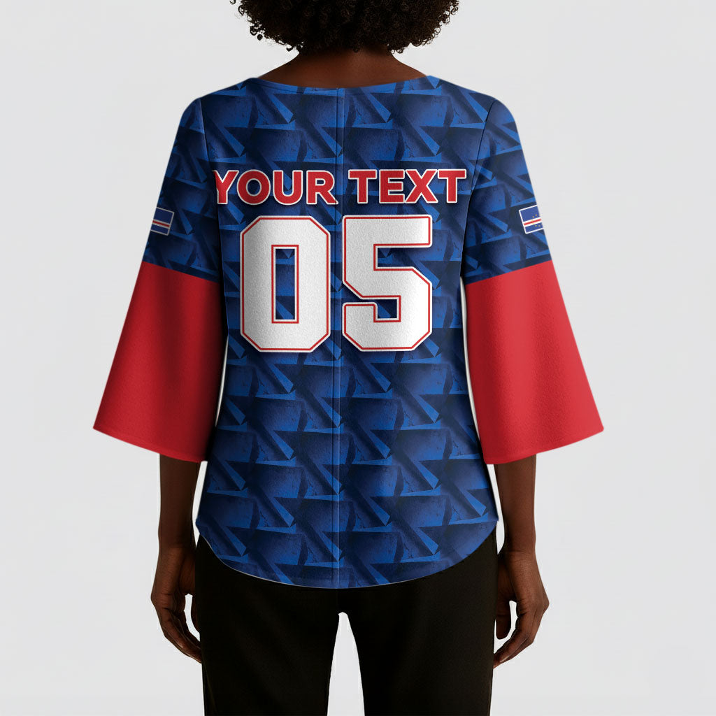 Custom Cabo Verde Football 2026 Kimono Sleeve Blouse Road To Glory