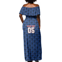 Custom Cabo Verde Football 2026 Off Shoulder Maxi Dress Road To Glory
