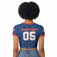 Custom Cabo Verde Football 2026 Raglan Cropped T shirt Road To Glory