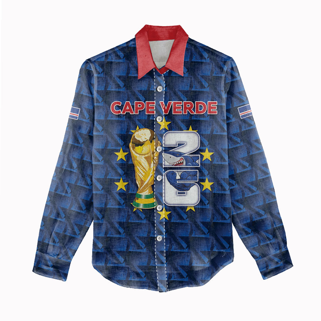 Custom Cabo Verde Football 2026 Women Casual Shirt Road To Glory