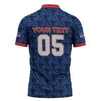Custom Cabo Verde Football 2026 Zipper Polo Shirt Road To Glory