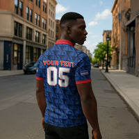 Custom Cabo Verde Football 2026 Zipper Polo Shirt Road To Glory