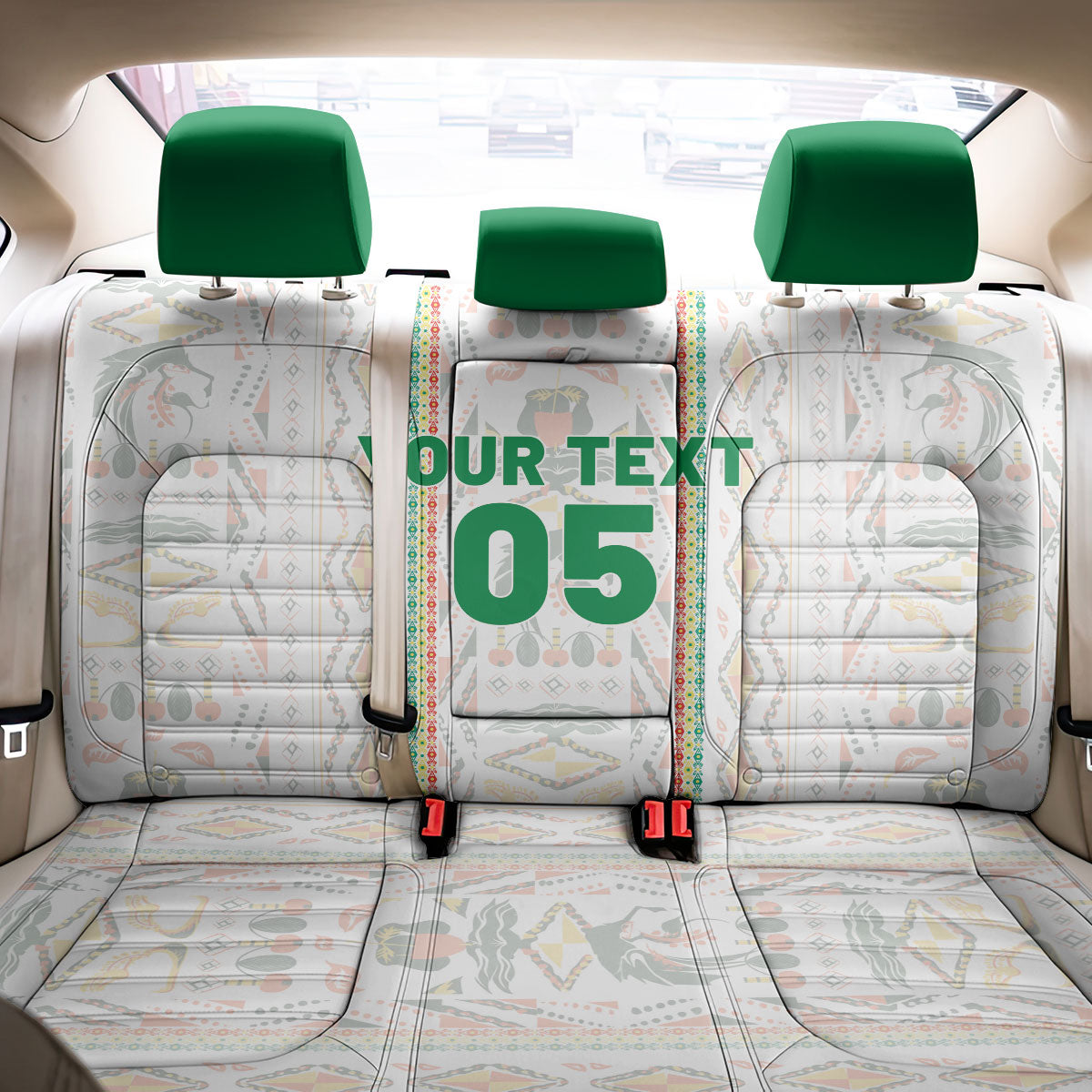 Custom Senegal Football 2026 Back Car Seat Cover Car Rapide-Inspired Pattern