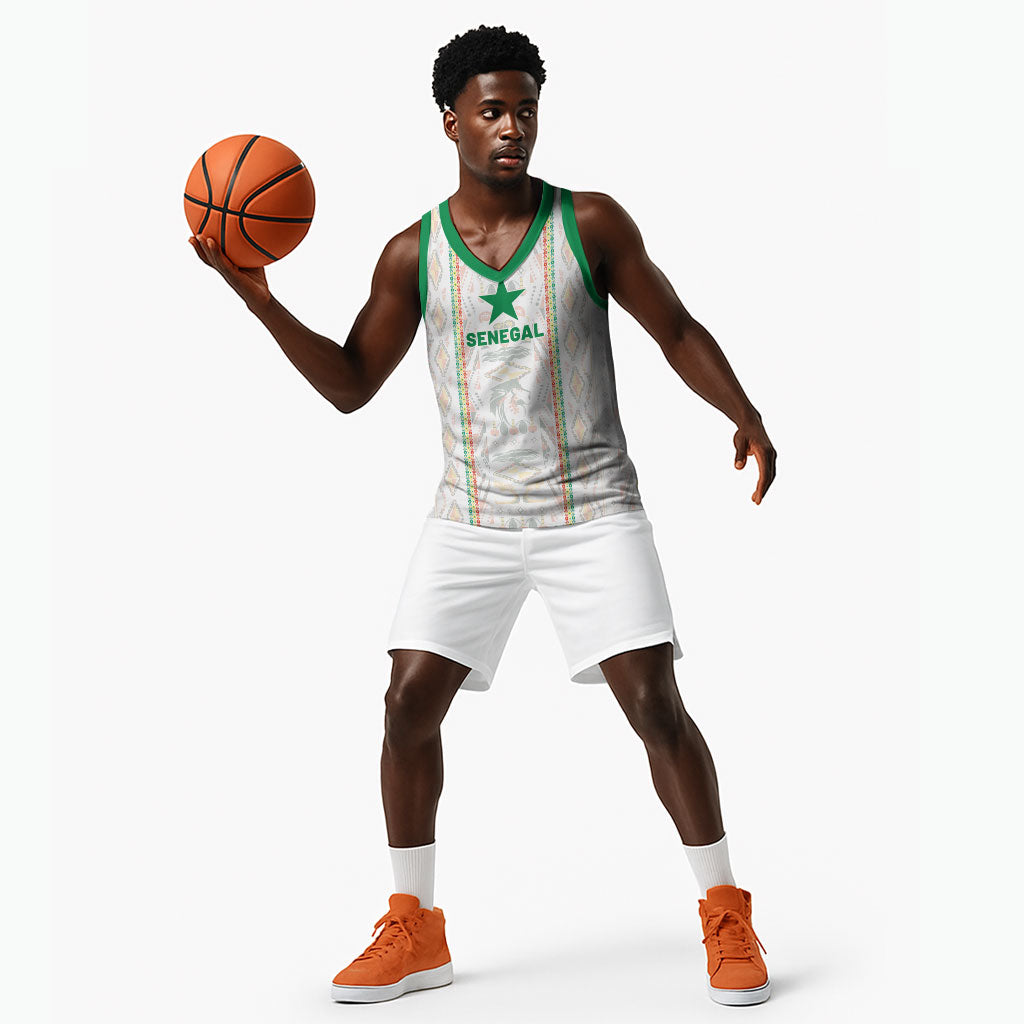 Custom Senegal Football 2026 Basketball Jersey Car Rapide-Inspired Pattern