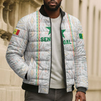 Custom Senegal Football 2026 Bomber Puffer Jacket Car Rapide-Inspired Pattern