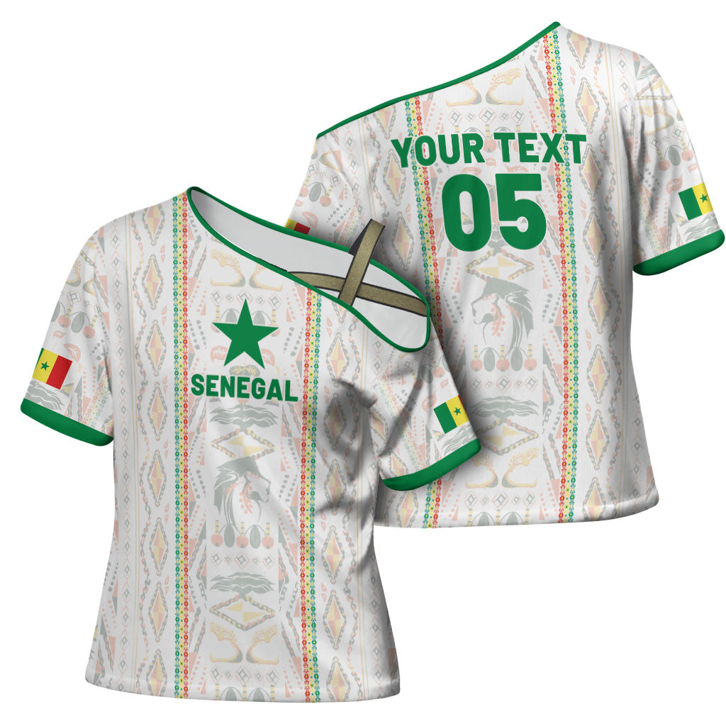 Custom Senegal Football 2026 Cross Shoulder Shirt Car Rapide-Inspired Pattern