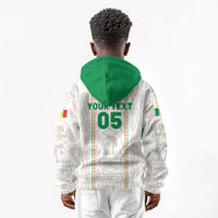 Custom Senegal Football 2026 Kid Hoodie Car Rapide-Inspired Pattern