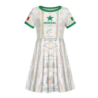 Custom Senegal Football 2026 Kid Short Sleeve Dress Car Rapide-Inspired Pattern