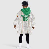 Custom Senegal Football 2026 Kid Wearable Blanket Hoodie Car Rapide-Inspired Pattern