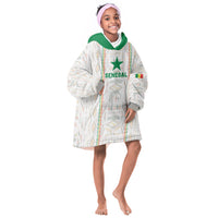 Custom Senegal Football 2026 Kid Wearable Blanket Hoodie Car Rapide-Inspired Pattern