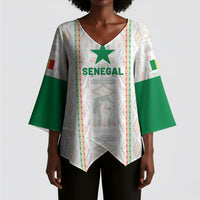 Custom Senegal Football 2026 Kimono Sleeve Blouse Car Rapide-Inspired Pattern