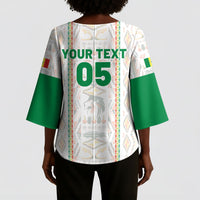 Custom Senegal Football 2026 Kimono Sleeve Blouse Car Rapide-Inspired Pattern