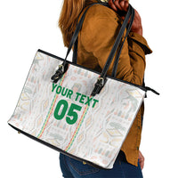 Custom Senegal Football 2026 Leather Tote Bag Car Rapide-Inspired Pattern