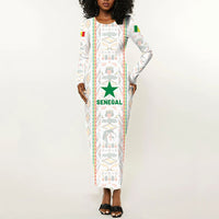 Custom Senegal Football 2026 Long Sleeve Bodycon Dress Car Rapide-Inspired Pattern