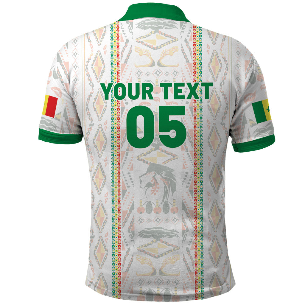 Custom Senegal Football 2026 Polo Shirt Car Rapide-Inspired Pattern