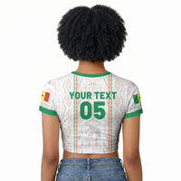Custom Senegal Football 2026 Raglan Cropped T shirt Car Rapide-Inspired Pattern