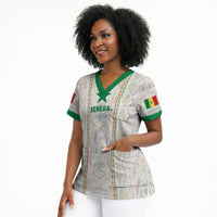 Custom Senegal Football 2026 Scrub Top Car Rapide-Inspired Pattern